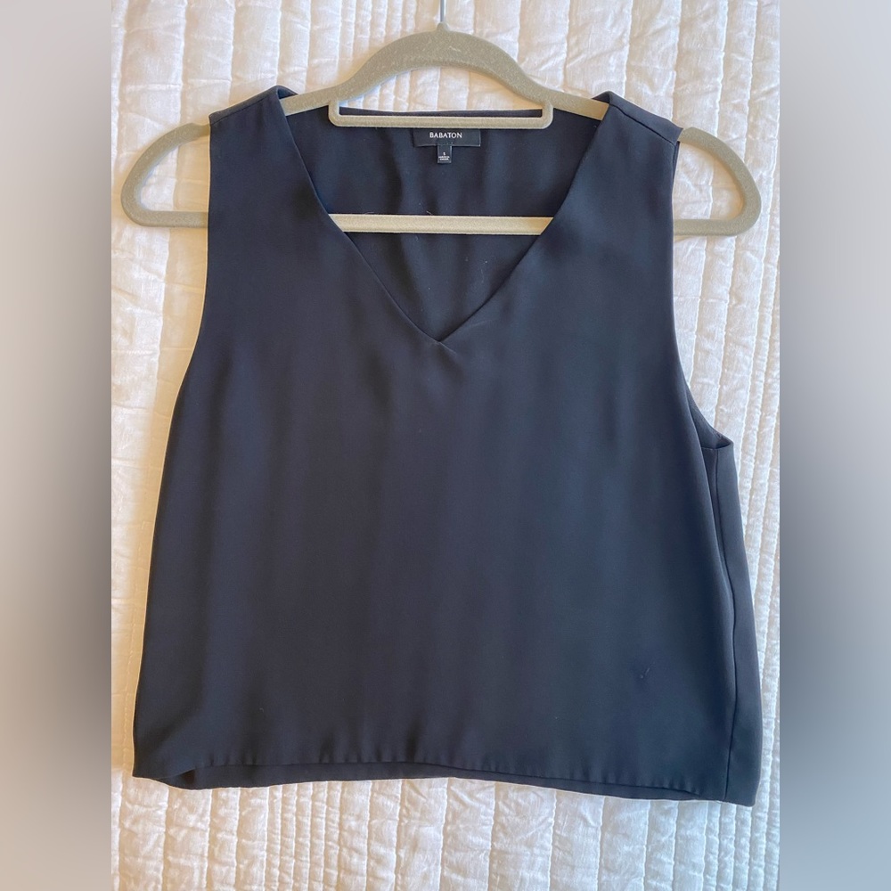 Aritzia Babaton Black sleeveless blouse
